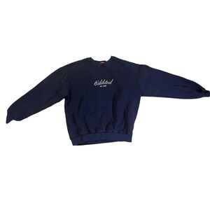 Edikted Los Angeles Navy Blue Crewneck Sweatshirt Womens XS Oversized Fleece